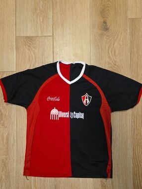 Atlas Red And Black Split-Panel Soccer Jersey